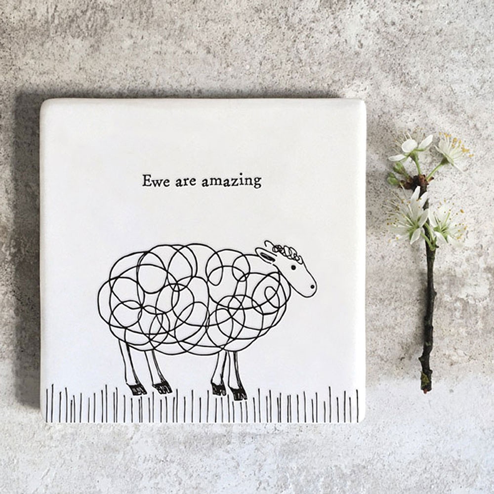 East of India Ewe Are Amazing Square Coaster Tableware Webbs