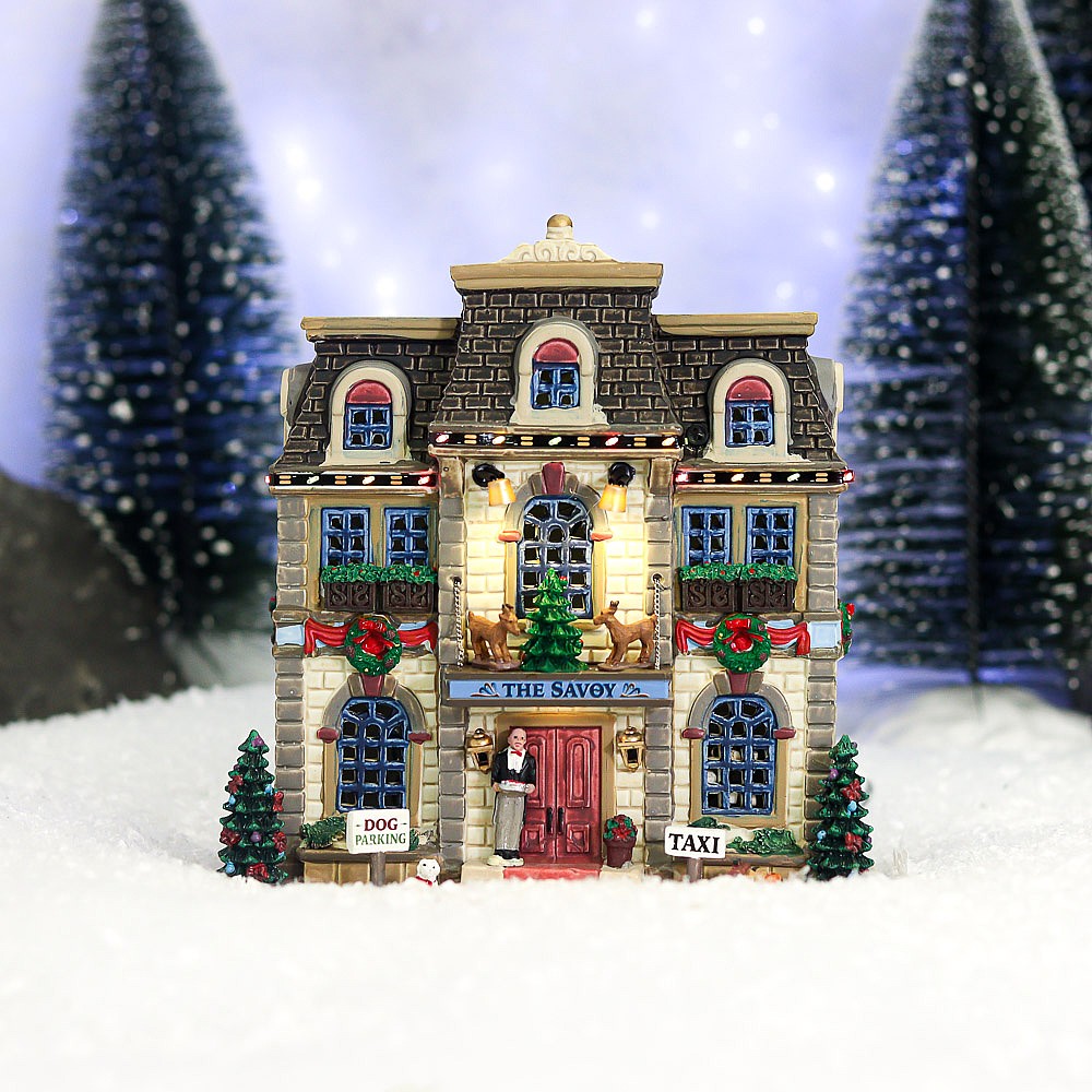 Lemax Holiday hotsell Hamlet Christmas Shoppe Lighted Animated Village House