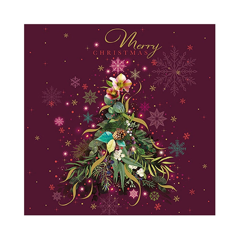 purple christmas card