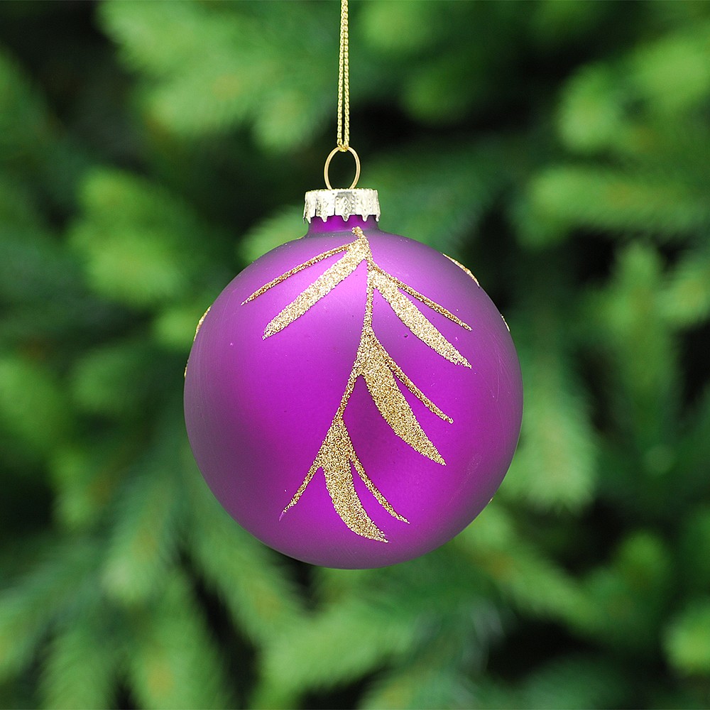 purple glass christmas ornaments