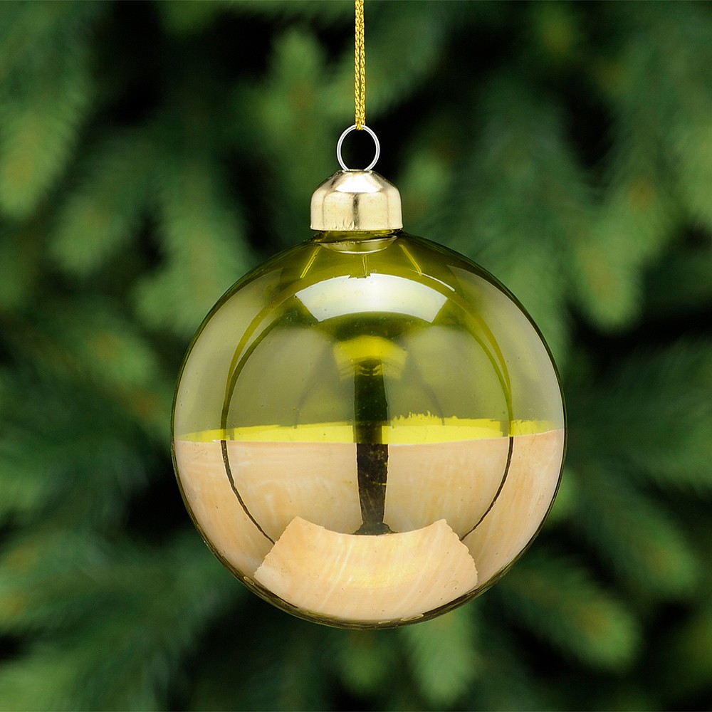 green and gold christmas ornaments