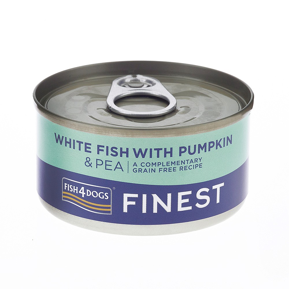 Fish4Dogs Finest White Fish with Pumpkin Pea Wet Dog Food 85g Dog Food Webbs Garden Centres