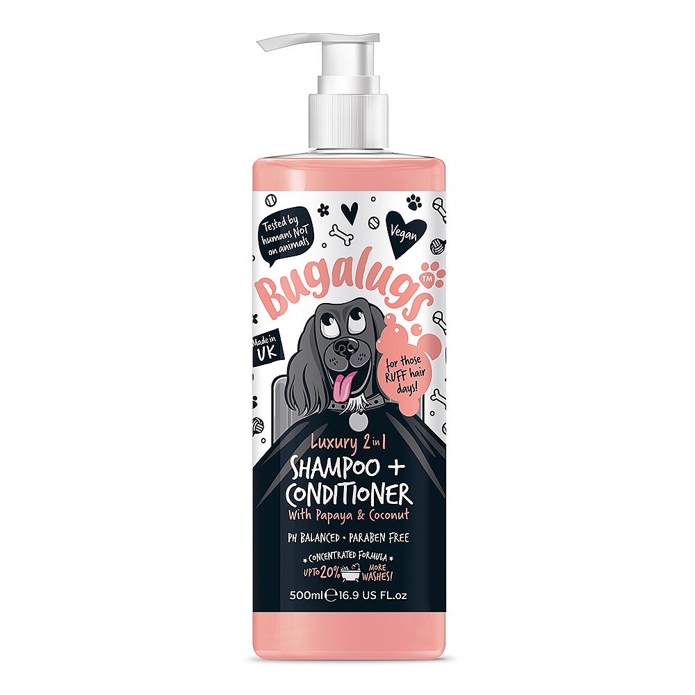 Bugalugs Papaya Coconut No Rinse 2in1 Dog Shampoo 200ml Dog Grooming Healthcare Webbs Garden Centres