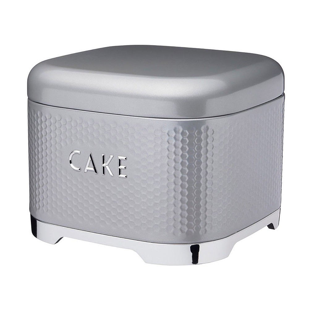 KitchenCraft Lovello Textured Steel Cake Tin Shadow Grey Kitchen Storage and Cleaning Webbs Garden Centres