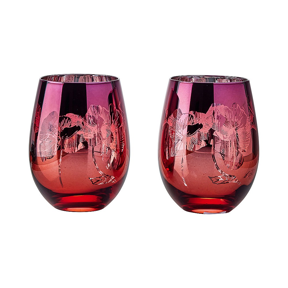 Artland Bloom Double Old Fashioned Tumblers - Set of 2 | Glassware