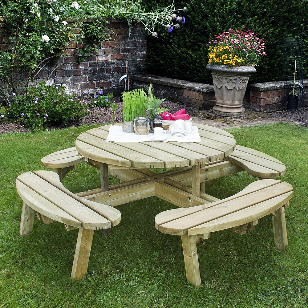 Circular picnic bench sale