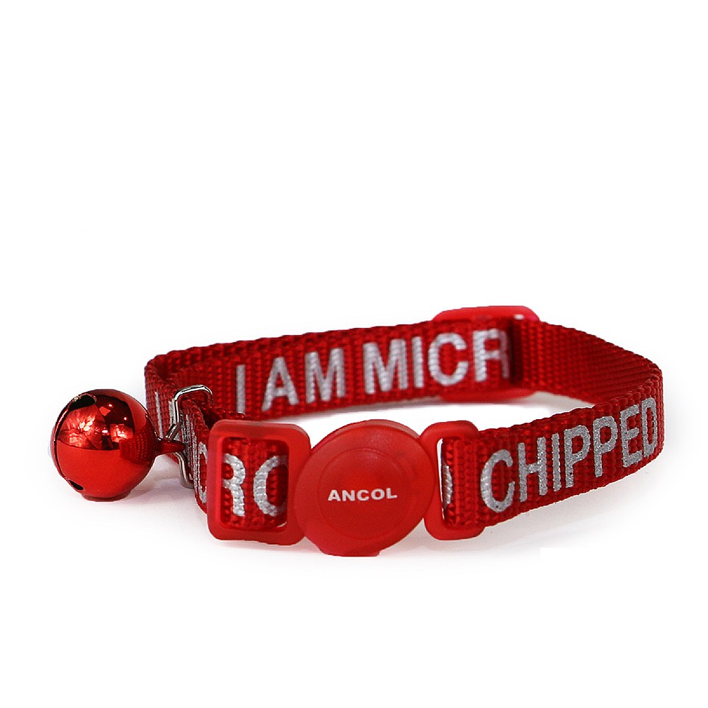 Ancol I Am Microchipped Safety Cat Collar Cat Collars