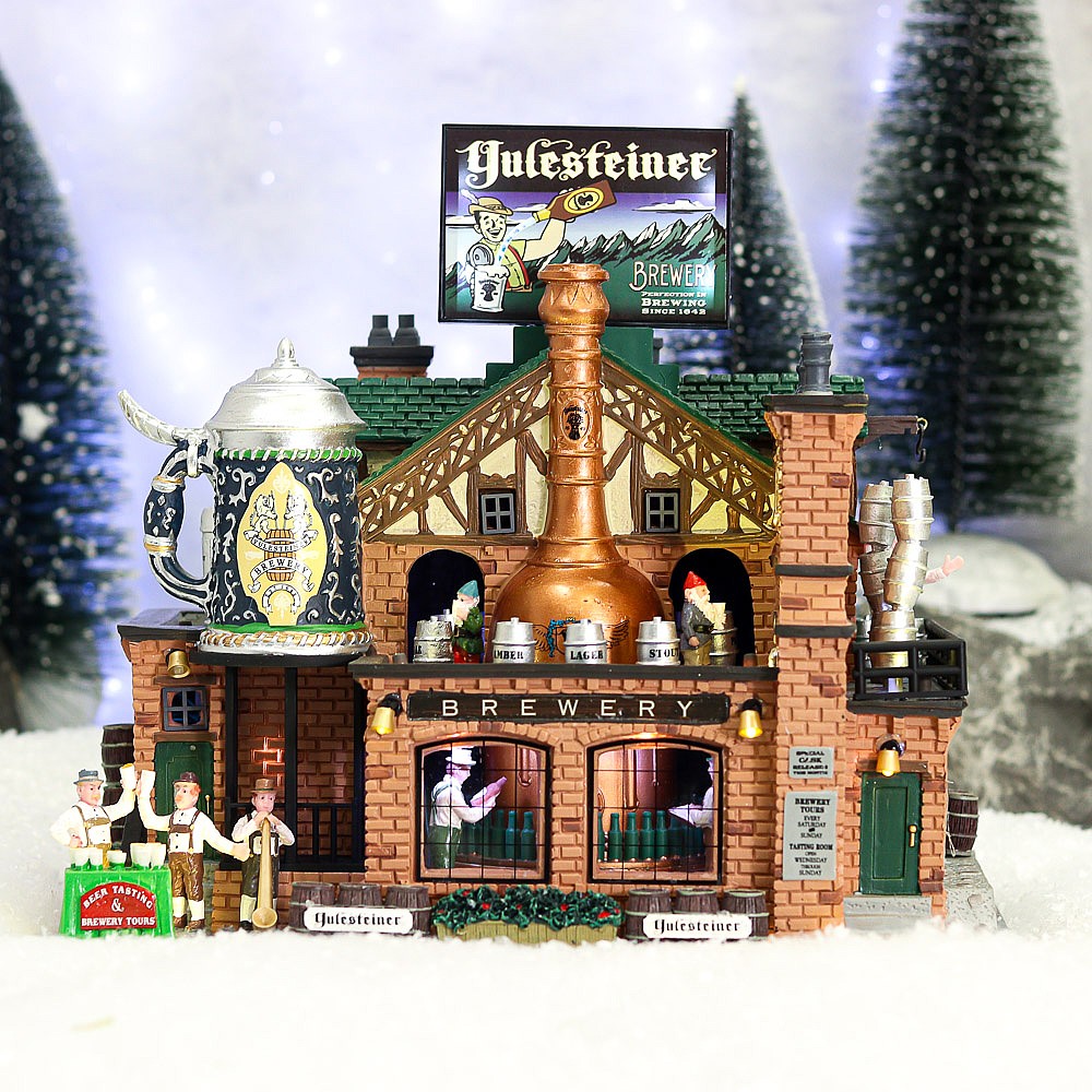 Lemax Yulesteiner brewery Music online works Christmas Village *Needs work*