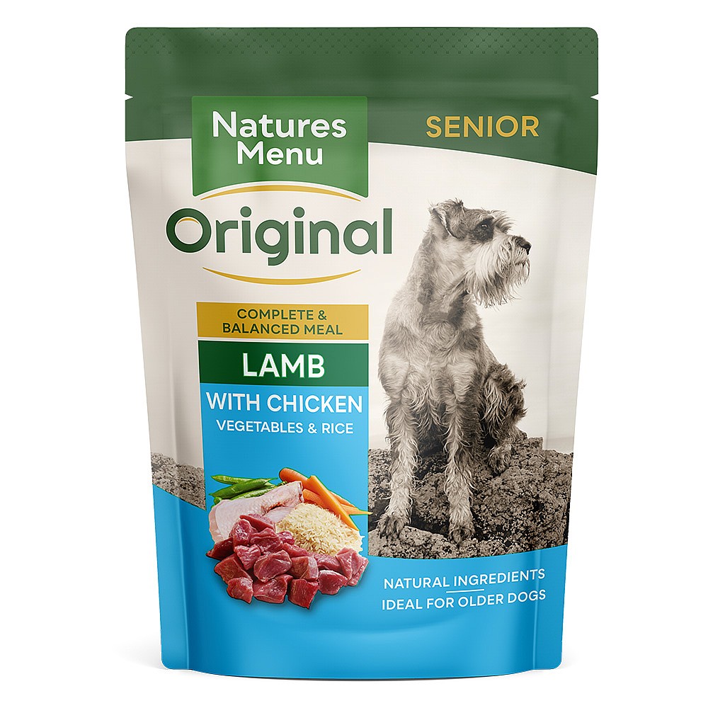 Natures Menu Original Lamb Chicken Single Serve Pouch Senior Dog