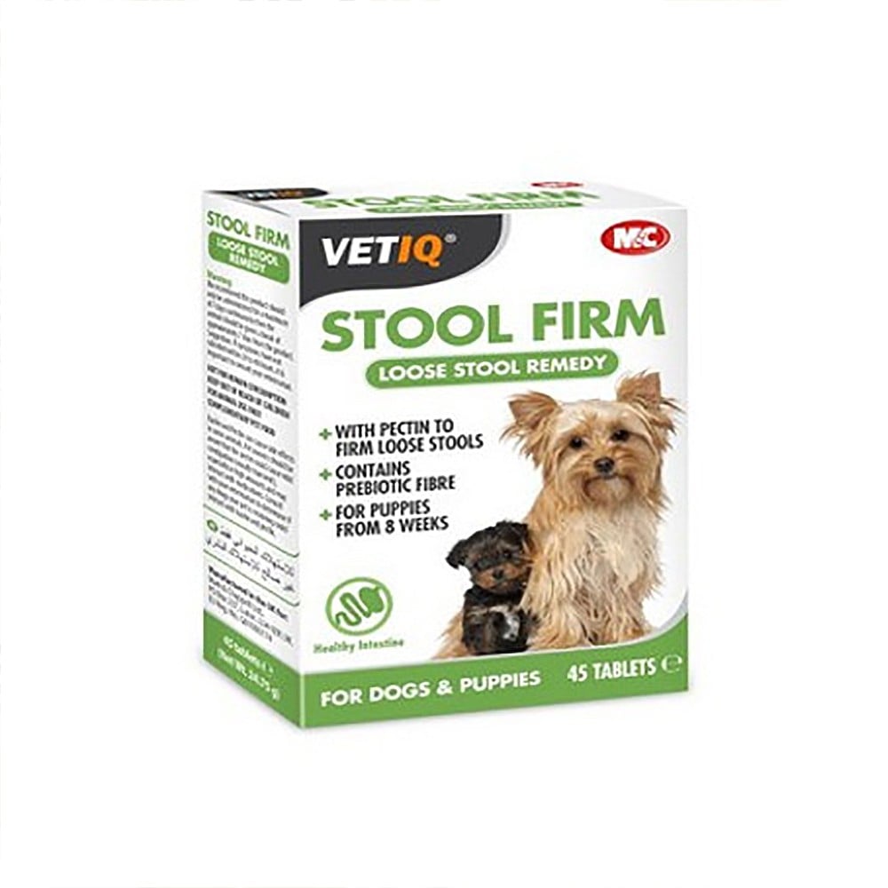 M C VetIQ Stool Firm Tablets 45 Tablets Dog Grooming Healthcare Webbs Garden Centres