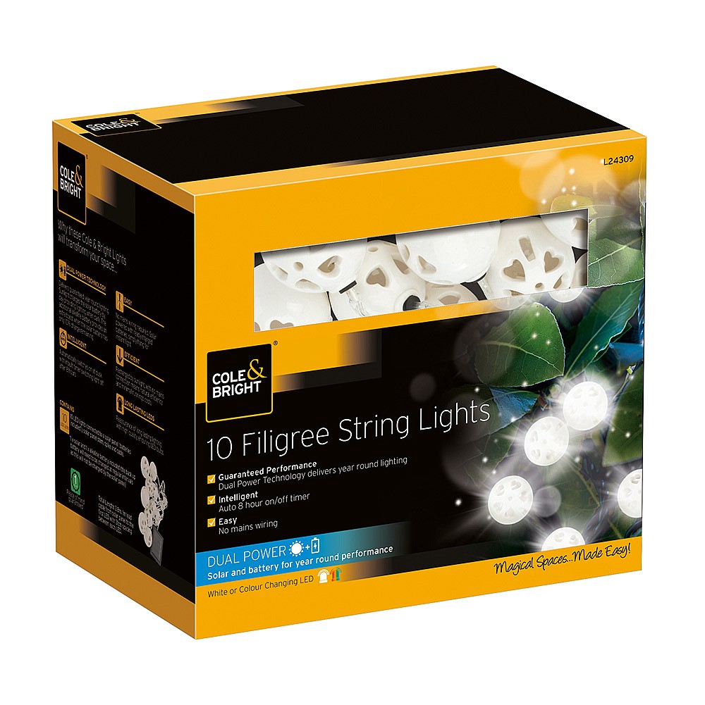 Cole and bright solar string lights