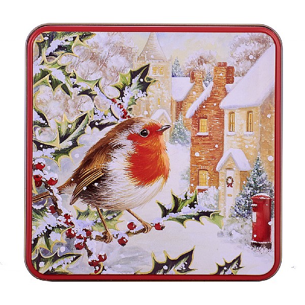 Grandma Wilds Square Snowy Robin Biscuit Tin 160g | Sweet Biscuits ...