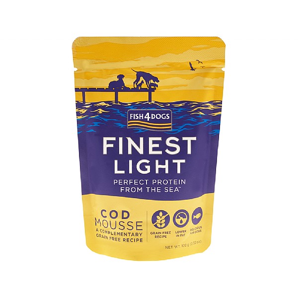 Fish4Dogs Finest Cod Mousse Pouch Wet Dog Food 100g Dog Food Webbs Garden Centres