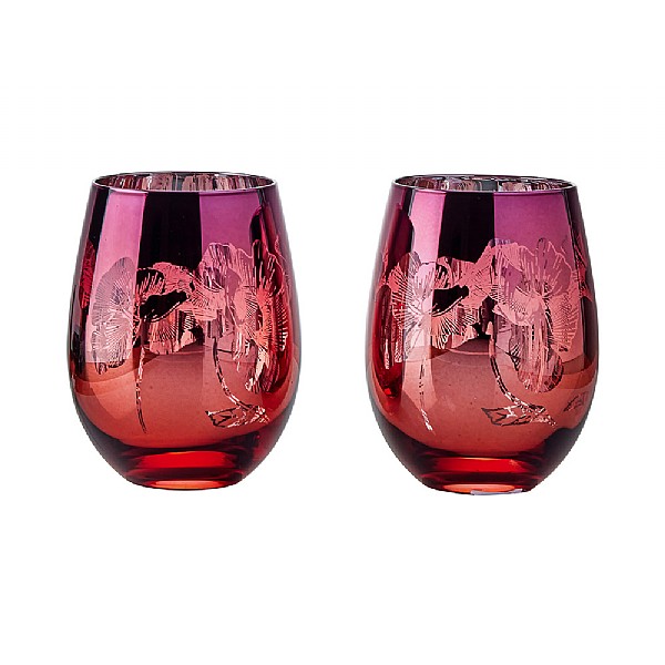 Artland Bloom Double Old Fashioned Tumblers - Set of 2 | Glassware