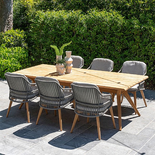 4 Seasons Outdoor Sempre 6 Seat Rectangular Dining Set | Garden Dining ...