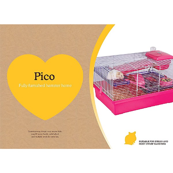 Rosewood Pico Small Pink Hamster Cage Small Pet Cages Homes Webbs Garden Centres