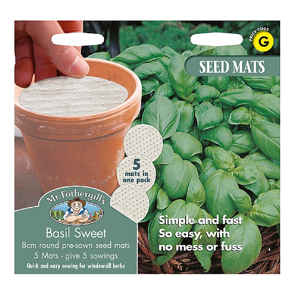 Mr Fothergills Mat Basil Sweet Seeds Herb Seeds Webbs Garden