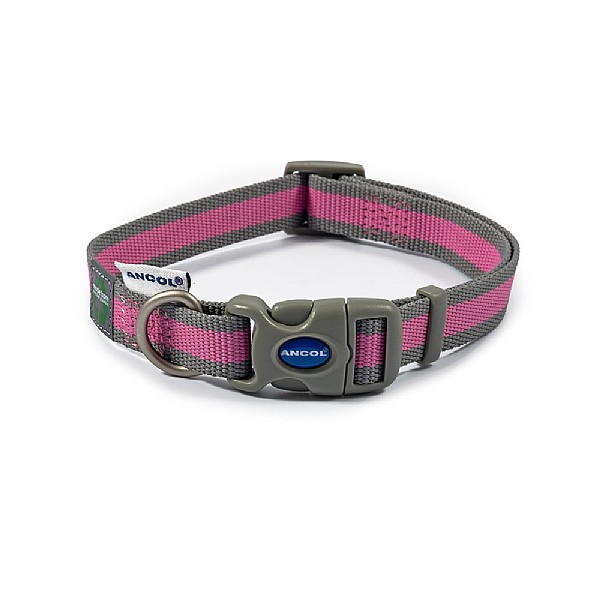 Grey and pink outlet dog collar