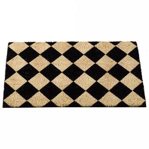 Black & White Coir Mat - 75 x 45cm