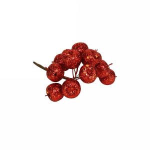 Gisela Graham Red Glitter Acrylic Cherry Bunch