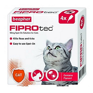 Beaphar Fiprotec Spot On Cat 50mg - 4 Pipettes