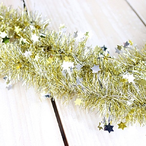 Festive Star Tinsel - 2m