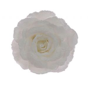 Floralsilk White Snowy Rose Clip