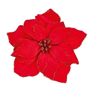 Premier Red Poinsettia clip