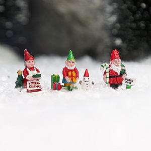 Lemax Christmas Garden Gnomes (Set of 3)