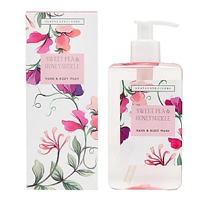 Heathcote & Ivory Sweet Pea & Honeysuckle Hand & Body Wash (250ml)