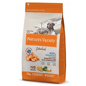 Natures Variety Salmon Natural Complete Mini Dry Adult Dog Food (1.5kg)