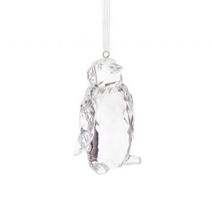 Clear Penguin Hanging Decoration 6cm