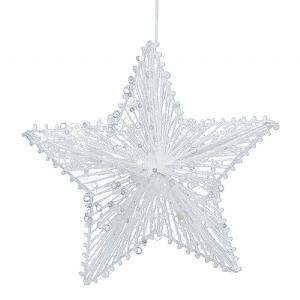 Gisela Graham Iridescent Small Wire Mesh Star Tree Decoration