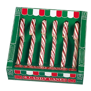 Hamlet 6 Red & White Candy Canes In Box 170g