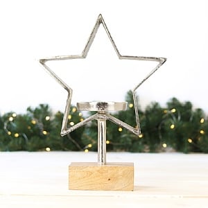 Aluminium Star Tealight Holder