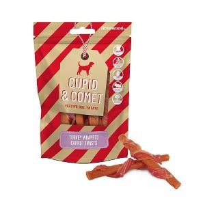 Rosewood Turkey Wrapped Carrot Twists Dog Treats 100g