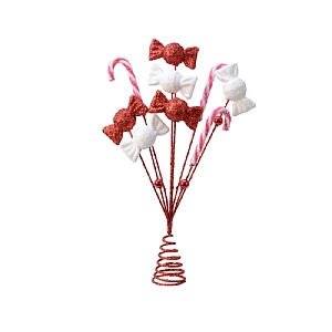 Decoris Candy Cane Treetopper 30cm