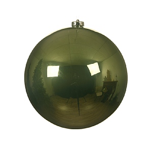 Decoris Shatterproof Bauble Moss Green 14cm