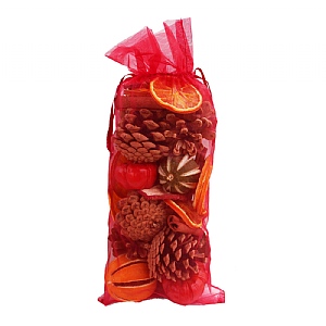 Jormaepourri Large Red Cone & Fruit Pot Pourri Bag