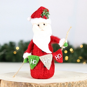 Santa with Bunting Decoration