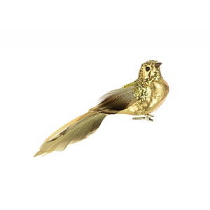 Gold Metallic Bird Clip 21cm