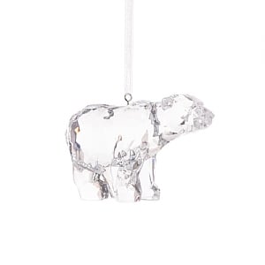 Clear Clear Polar Bear Hanger 5cm