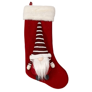 Three Kings Gonkert Stocking Red