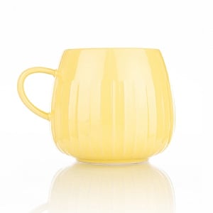 Siip Embossed Round Mug Yellow (400ml)