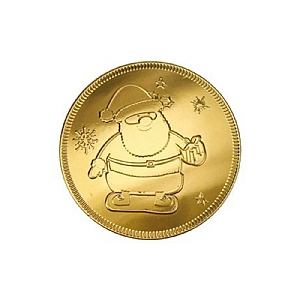 Bon Bons 12.5cm Gold Santa Coin 90g