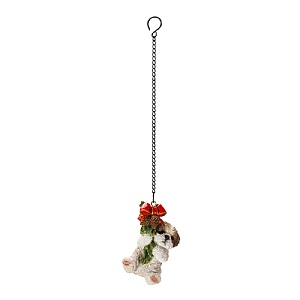 Vivid Arts Christmas Shih Tzu Puppy Hanging Decoration