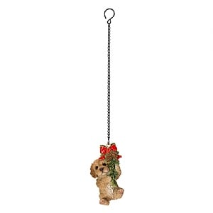 Vivid Arts Christmas Brown Cockapoo Puppy Hanging Decoration