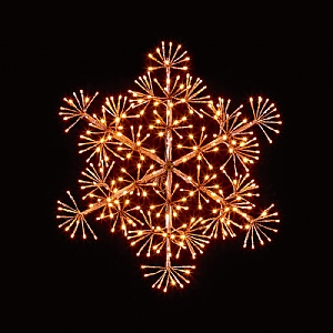 Premier 60cm Red & Gold Snowflake Starburst