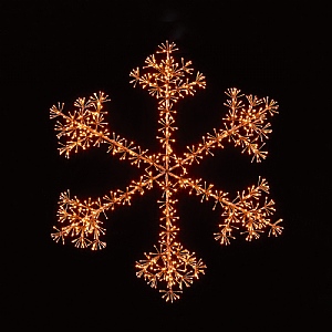 Premier 1.5m Red & Gold Snowflake Starburst