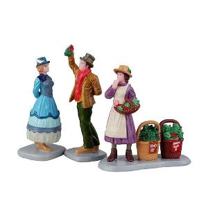 Lemax Under The Mistletoe Set of 3